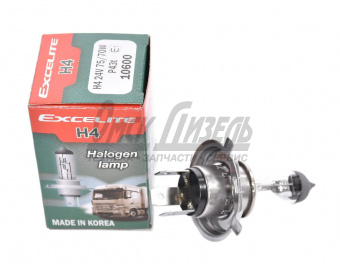 Лампа 24В 75-70Вт Н4 P43t Standard (К1/10) EXCELITE 24В 75/70Вт P43t 10600