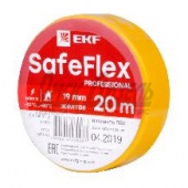 Изолента ПВХ желтая 19мм 20м серии SafeFlex  plc-iz- sf-y