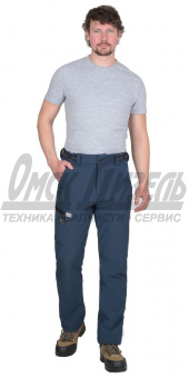 Брюки "Спейс" софтшелл сине-серые ТА р. 104-108/182-188 (ЧЗ) 