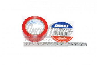 Изолента красная ABRO (19ммх9,1м) ET-912R