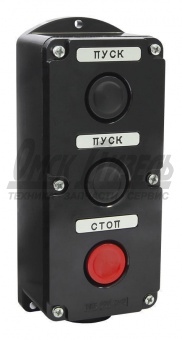 Пост кнопочный ПКЕ 212/3 2черн. 1красн. ЕТМ9302230
