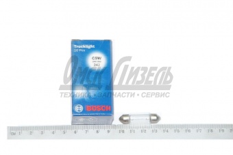 Лампа 24В 5Вт освещения салона L-35 mm (SV8.5/8) (BOSCH) 24В 5Вт 1987302507