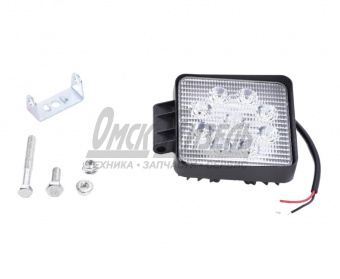 Фара светодиодная дополнительная 9-32V 27W 6500-7000К Slim (напр. свет,110x110x30) ZOOML WL-334007H