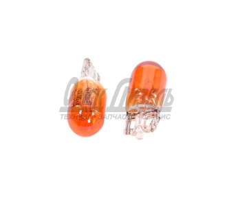 Лампа 12В 5Вт (б/цок) WY5W W2,1x9,5d Standard (ЯНТАРНЫЙ) (К10) 12В 21/5Вт 53000CA