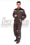 Костюм мужской "Профессионал 1" (серый/чёрный (112-116/182-188)) Кос133