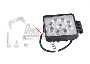 Фара светодиодная дополнительная 9-32V 27W 6500-7000К Slim (рассеян. свет,110х110х30) ZOOML WL-334007SL