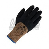 Перчатки полиэфирные утепленные с 3/4 губчатым латексным покрытием Jeta Safety JLW-201 ((р.11/XXL)) 11560