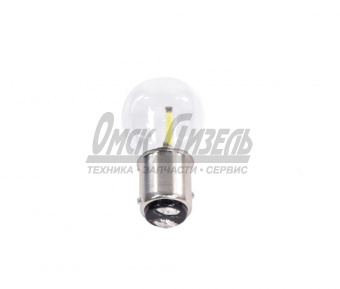 Светодиод 12В ПЭ2(BAY15D) P21/5W COB White Glass (БЕЛЫЙ) LED LONGTEK 12В 1157-2003W (комплект 2шт)