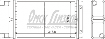 Радиатор отоп ЗИЛ-4331 (3-х ряд) ШААЗ 4331-8101012