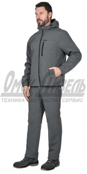 Куртка "Азов" софтшелл серая с капюш  р.120-124/170-176 (ЧЗ) 116350