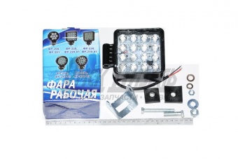 Фара светодиодная рабочая квадратная LED 16х3W узкий луч 5000 lm (OFF-ROAD) ФР-220