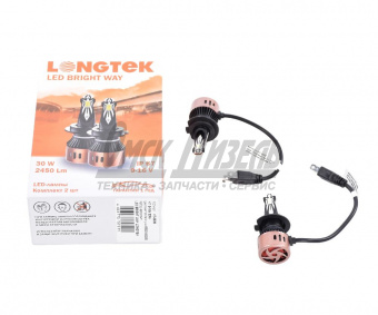 Лампа 12В 30Вт Н7 LED BRIGHT WAY (K2)/LONGTEK/ 12В H7-3009