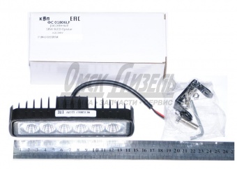 Фара светодиодная12/24V (прямоугольная рассеянный,рабочий свет 780Lm) OFF-ROAD ДХО Все ТС КЭП ФС01806LF 12/24V 6LED 18W