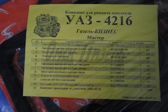 Ремкомплект ДВС УМЗ-4216 (12 поз) с ПГБ и РТИ (МАСТЕР) 31 комплект