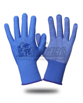 Перчатки НейпМикро-Г Safeprotect (нейлон+ПВХ-микроточка, голубой) р.10 (XL) 133339