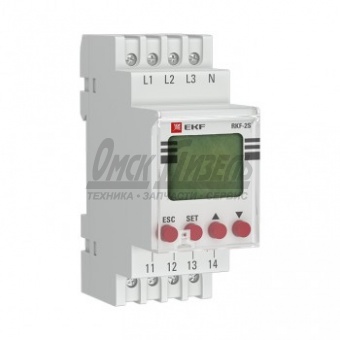 Реле контроля фаз с LCD дисп RKF-2S (с нейтралью) EKF 