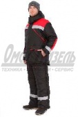Костюм утепленный мужской "Эверест" красный\черный (88-92/170-176) Кос202кр348 