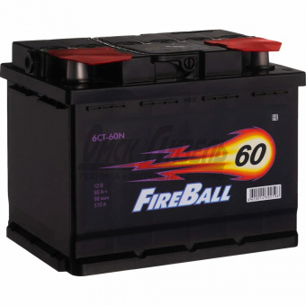 Аккумулятор СТ- 60 Fire Ball ток 510А прямая полярность 242x175x190