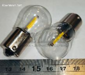Светодиод 12-24В ПЭ2(BA15S) P21W COB White Glass (БЕЛЫЙ) LED LONGTEK 1156-3001W (комплект 2шт)