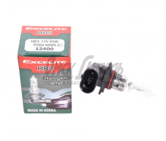 Лампа 12В  65Вт HB3 P20d Standard (K1/10) EXCELITE 12В 65Вт HB3 P20d 12400