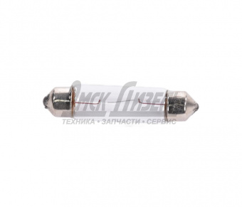 Лампа 24В 10Вт освещения салона T11x43мм (C10W) SV8,5-8 Standard (К10) LONGTEK 24В 10Вт 40804Fest 
