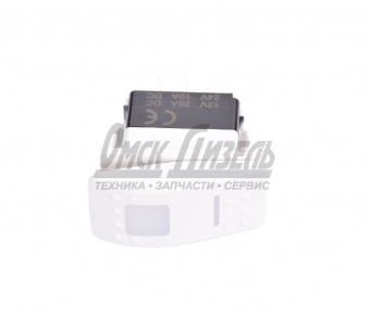 Переключатель клавишный (ON)-ON 12/24V (зеленая подсветка), крышка SF-A6
