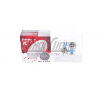 Лампа 12В 55Вт Н7 PX26d Crystal White (К2/10) EXCELITE 12В  55Вт Н7 РХ26d 10712