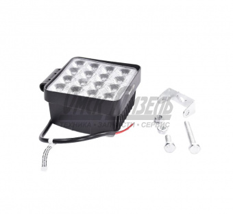 Фара светодиодная дополнительная 10-60V 48W 6000К (3030SMD/16, рассеив. свет,105x105x60) ZOOML WL-334001L-HD