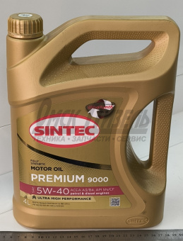 Масло мот Sintec 5W40 Premium 9000 A3/B4 SN/CF синт (4л) 600107