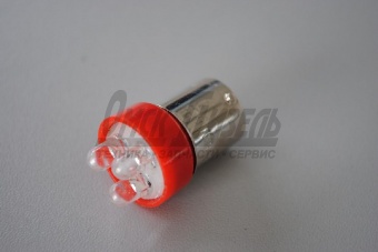 Светодиод 12В 21-3 (красный) (стоп, габариты) 12V BA15s T15