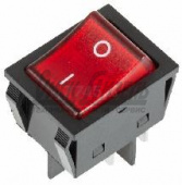 Выключатель-кнопка  250В 16А  ON-OFF красн. с подсветкой REXANT RWB-502